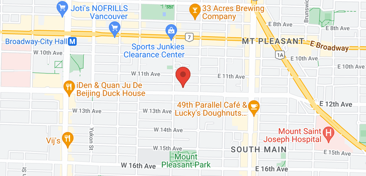 map of 53 W 12TH AVENUE